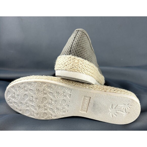 Esprit Nadine Espadrille Slip On Taupe Shoes Jute Wrapped Platform Sole 9.5 NEW - Picture 3 of 16